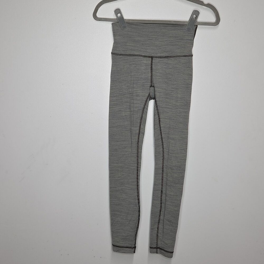 Lululemon Wunder Under HR Leggings Sz 4 Wee Are From Space Sage Dark Olive Gray